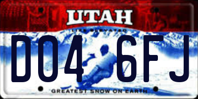UT license plate D046FJ