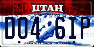 UT license plate D046IP