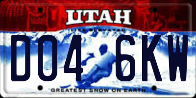 UT license plate D046KW