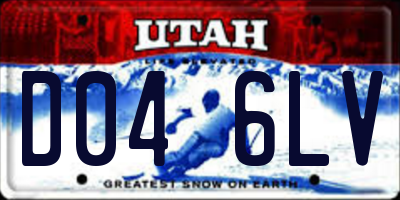 UT license plate D046LV