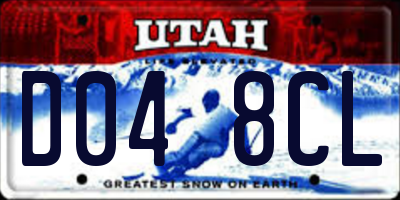 UT license plate D048CL