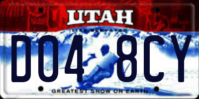 UT license plate D048CY