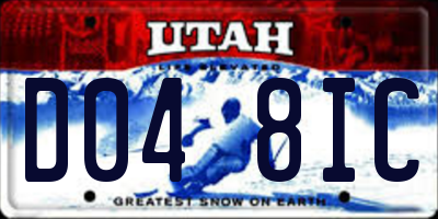UT license plate D048IC