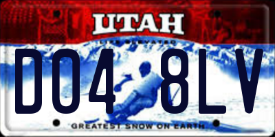 UT license plate D048LV