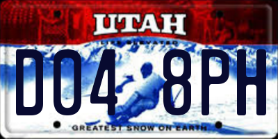UT license plate D048PH