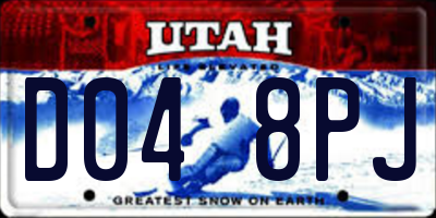UT license plate D048PJ