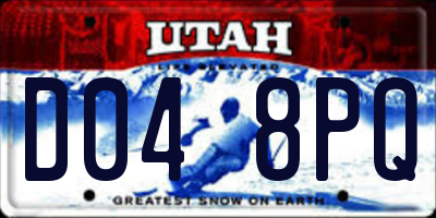 UT license plate D048PQ