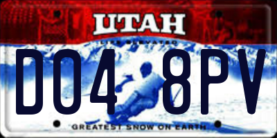 UT license plate D048PV