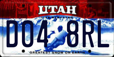 UT license plate D048RL
