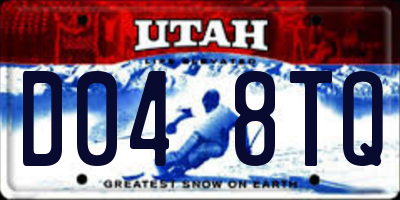 UT license plate D048TQ