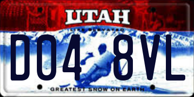 UT license plate D048VL