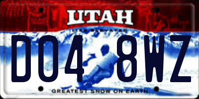 UT license plate D048WZ