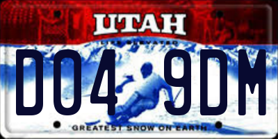 UT license plate D049DM