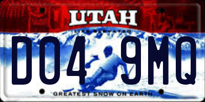 UT license plate D049MQ