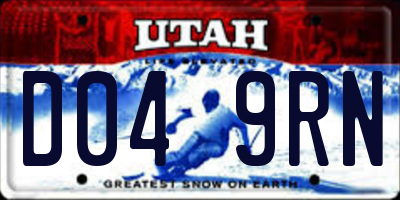 UT license plate D049RN
