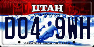 UT license plate D049WH