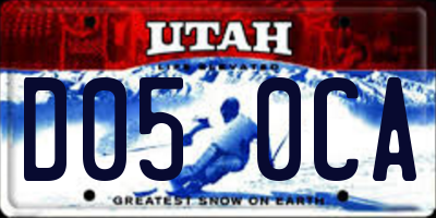 UT license plate D050CA