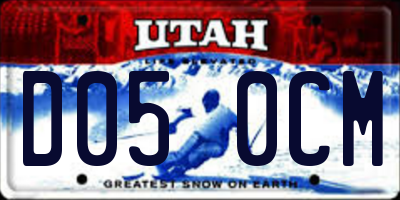 UT license plate D050CM