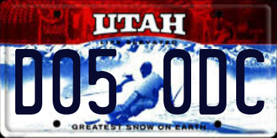 UT license plate D050DC