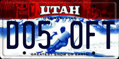 UT license plate D050FT