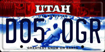 UT license plate D050GR