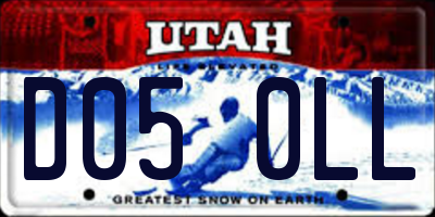 UT license plate D050LL