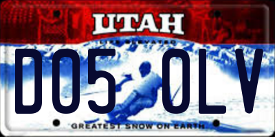 UT license plate D050LV