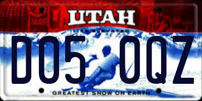 UT license plate D050QZ