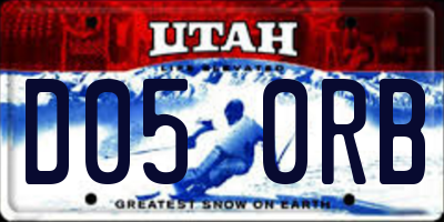 UT license plate D050RB