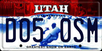 UT license plate D050SM