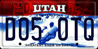 UT license plate D050TQ