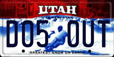 UT license plate D050UT