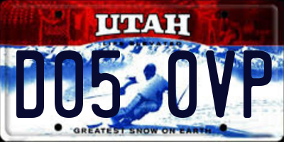 UT license plate D050VP