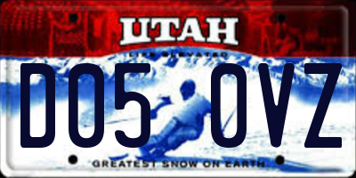 UT license plate D050VZ