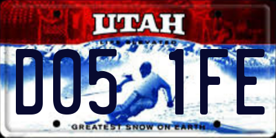 UT license plate D051FE