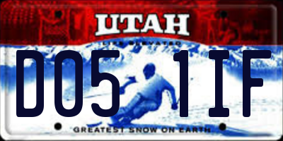 UT license plate D051IF
