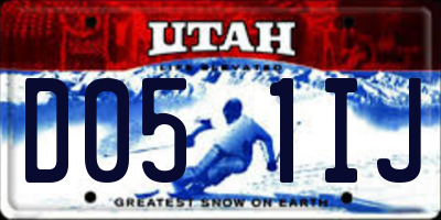 UT license plate D051IJ