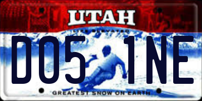 UT license plate D051NE