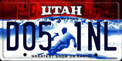 UT license plate D051NL
