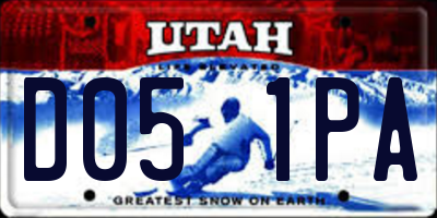UT license plate D051PA