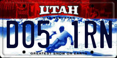UT license plate D051RN