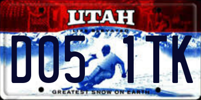 UT license plate D051TK