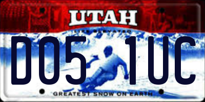 UT license plate D051UC