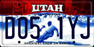 UT license plate D051YJ