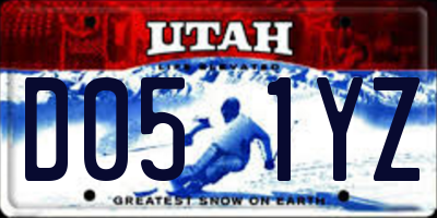UT license plate D051YZ