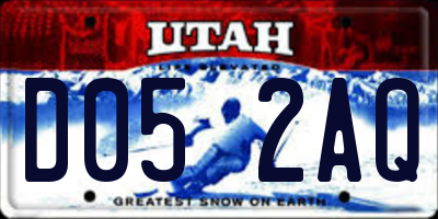 UT license plate D052AQ