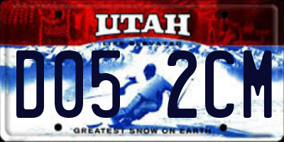 UT license plate D052CM