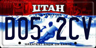 UT license plate D052CV