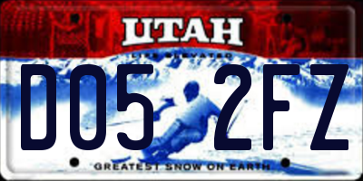 UT license plate D052FZ