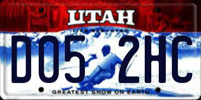 UT license plate D052HC
